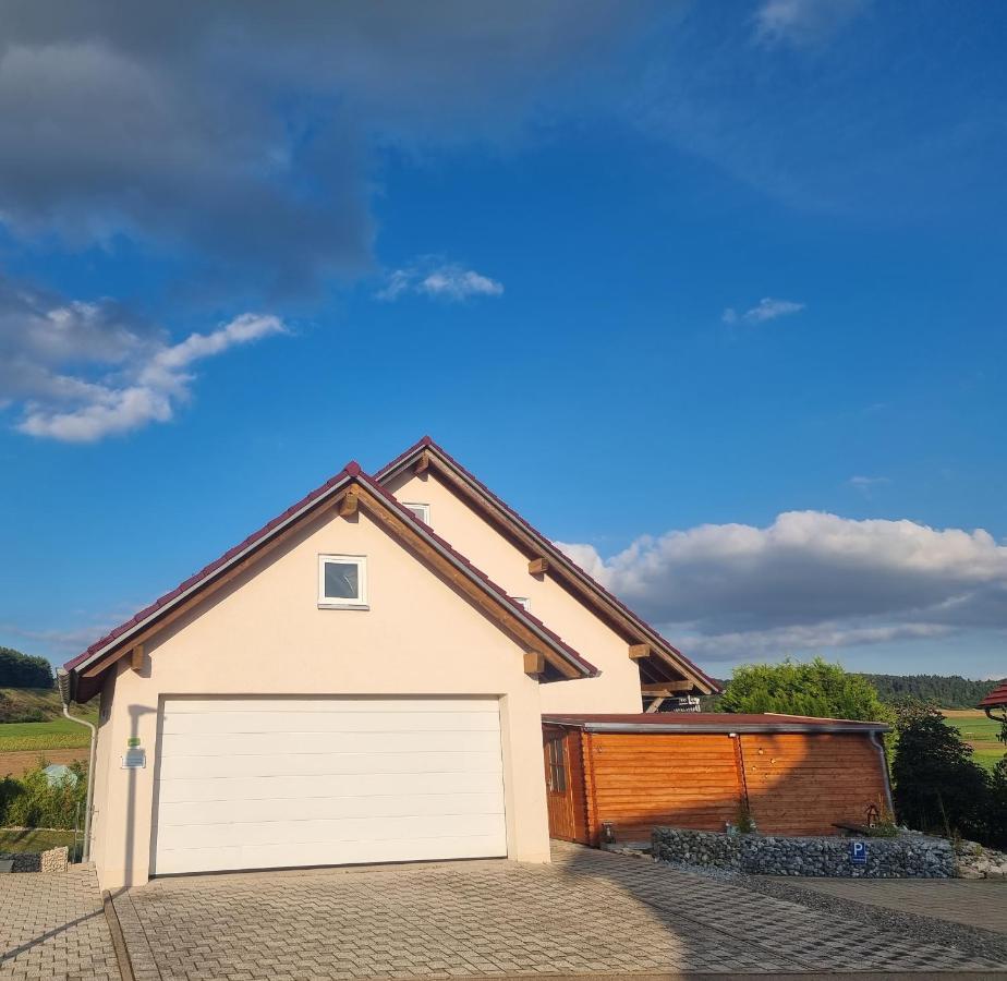 Ferienwohnung Biosphaerenblick Münsingen Buitenkant foto
